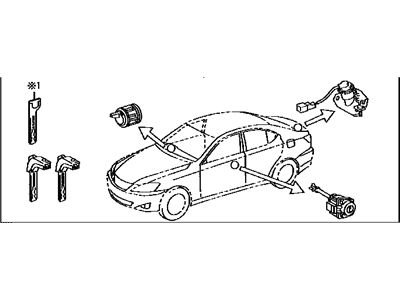 Lexus 69005-53290 Cylinder Set, Lock