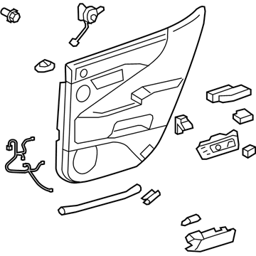 Lexus 67630-50E90-A0 Board Sub-Assy, Rear Door Trim, RH