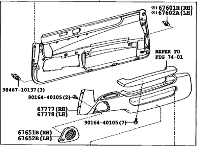 Lexus 67620-24440-C0 Board Sub-Assy, Front Door Trim, LH