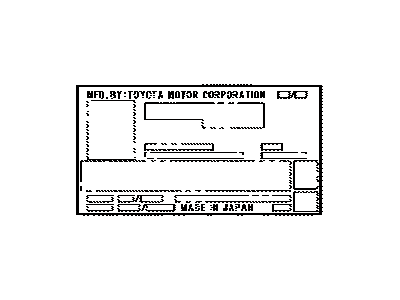 Lexus 74514-33010 Label, Certification