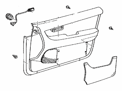 Lexus 67620-50400-C6 Board Sub-Assy, Front Door Trim, LH