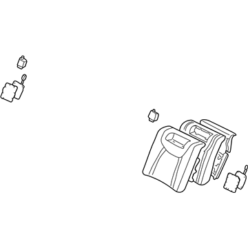 Lexus 71490-50330-04 Back Assy, Rear Seat, LH (For Separate Type)