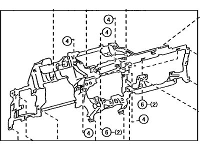 Lexus 55302-33180-B0 Panel Sub-Assy, Instrument, Lower