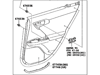 Lexus 67630-76171-44 Panel Assembly, Rear Door