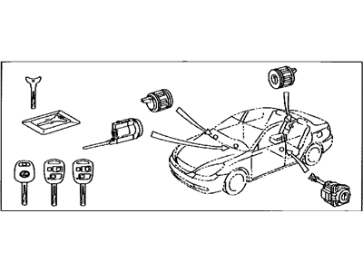 Lexus 69005-3T151 Cylinder & Key Set