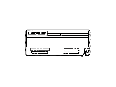 Lexus 11298-38160 Label, Emission Control Information