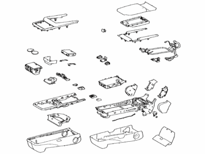 Lexus 72830-5A361-A8 Rear Seat Armrest Assembly