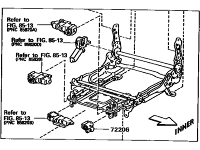 Lexus 72010-60110 Adjuster Sub-Assy, Front Seat, Outer RH