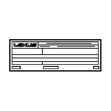 Lexus 11298-24082 Label, Emission Cont