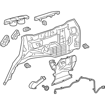 Lexus 62520-60A30-A0 Panel Assy, Quarter Trim, Front LH