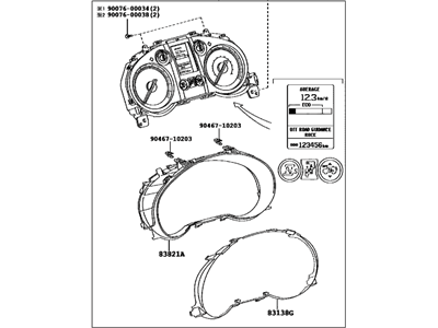 Lexus 83800-60W21 Meter Assy, Combination