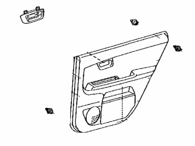 Lexus 67640-48470-B0 Board Sub-Assy, Rear Door Trim, LH