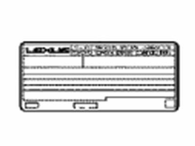 Lexus 11298-0P840 LABEL, EMISSION CONT