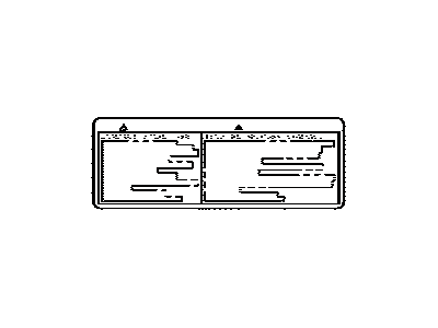 Lexus 42668-06010 Plate, Compact Spare Tire Caution