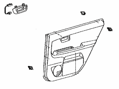 Lexus 67630-48250-A1 Board Sub-Assy, Rear Door Trim, RH