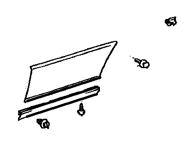 Lexus 75076-33060-E4 Moulding Sub-Assy, Rear Door, Outside LH