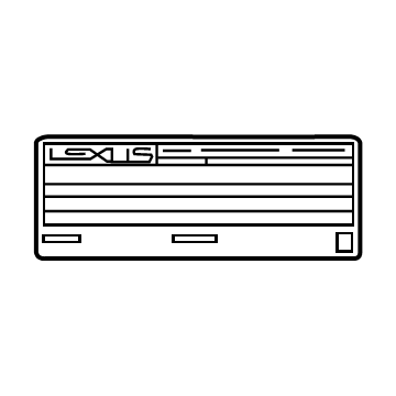 Lexus 11298-31N80 LABEL, EMISSION CONT