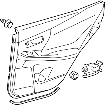 Lexus 67630-75020-C2 Board Sub-Assy, Rear Door Trim, RH