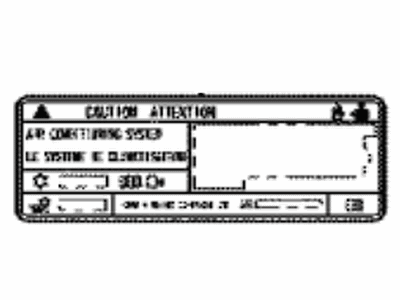 Lexus 88723-33170 Label, Cooler SERVIC