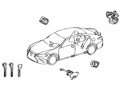 Lexus 69005-06880 Cylinder & Key Set