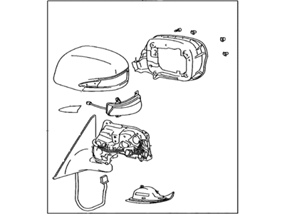 Lexus 87906-30300-A1 Mirror Sub-Assy, Outer Rear View, LH