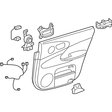 Lexus 67640-30L80-C1 Board Sub-Assy, Rear Door Trim, LH