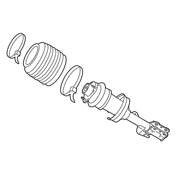 Lexus 48010-48070 Cylinder Assy, Pneumatic, Front RH W/Shock Absorber