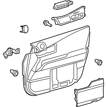 Lexus 67620-48720-C4 Board Sub-Assy, Front Door Trim, LH