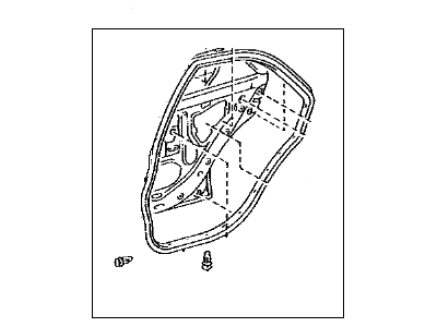 Lexus 67872-53020 Weatherstrip, Rear Door, LH