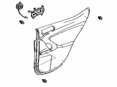 Lexus 67640-53230-C0 Board Sub-Assy, Rear Door Trim, LH