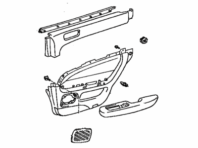 Lexus 67630-50380-B0 Board Sub-Assy, Rear Door Trim, RH