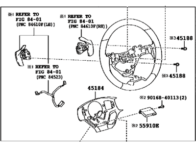 Lexus 45100-50320-C1 Steering Wheel Assembly