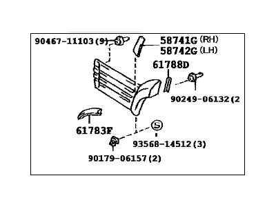 Lexus 75076-60020-E0 Moulding Sub-Assy, Rear Door, Outside LH