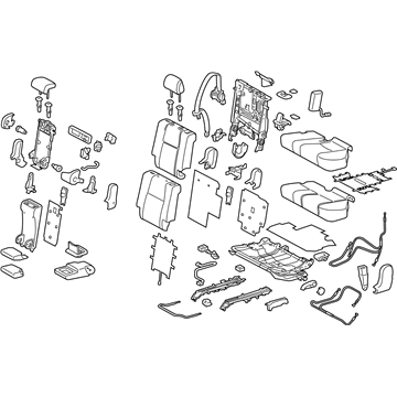 Lexus 71400-60J10-A1 Seat Assy, Rear LH