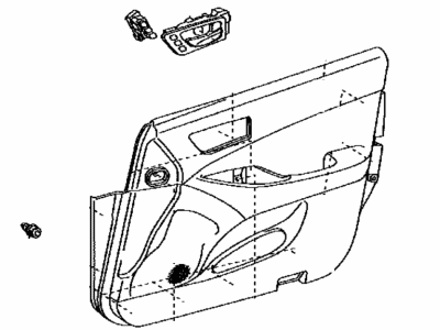 Lexus 67610-33B50-B0 Board Sub-Assy, Front Door Trim, RH