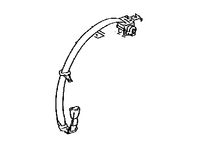 Lexus 73470-53080-C1 Belt Assy, Rear Seat Inner W/Center, RH