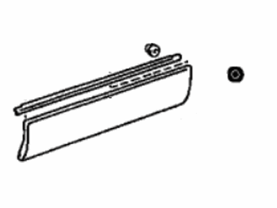 Lexus 75733-50030 Moulding, Front Door, Outside Upper Rear RH