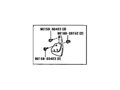 Lexus 76625-59035 Mudguard Sub-Assy, Quarter Panel, Rear RH