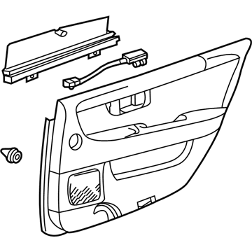 Lexus 67630-50720-A0 Board Sub-Assy, Rear Door Trim, RH