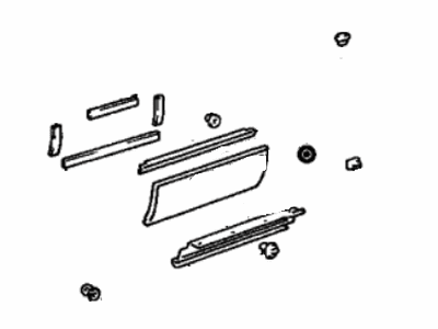 Lexus 75075-50030-H2 Moulding Sub-Assy, Rear Door, Outside RH