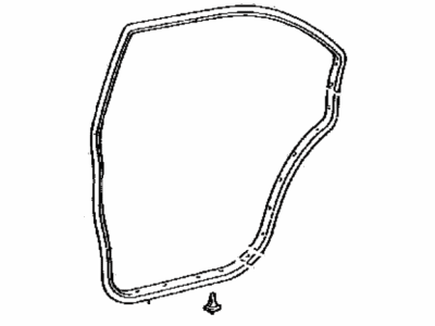 Lexus 67872-50020 Weatherstrip, Rear Door, LH