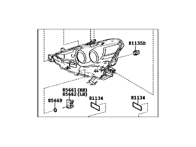 Lexus 81145-53880 Headlamp Unit With Gas