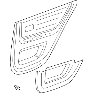 Lexus 67630-53070-A0 Board Sub-Assy, Rear Door Trim, RH