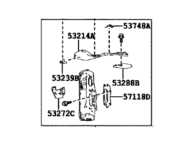 Lexus 53203-53909 Support Sub-Assembly, Ra