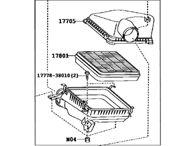 Lexus 17700-38183 Cleaner Assembly, Air W