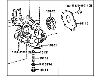 Lexus 15100-20040 Pump Assembly, Oil