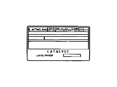 Lexus 11298-20630 Label, Emission Control Information