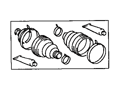 Lexus 04429-22031 Boot Kit, RR Drive S