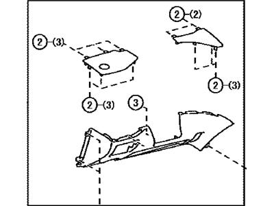 Lexus 55402-77010-F4 Pad Sub-Assembly, INSTR