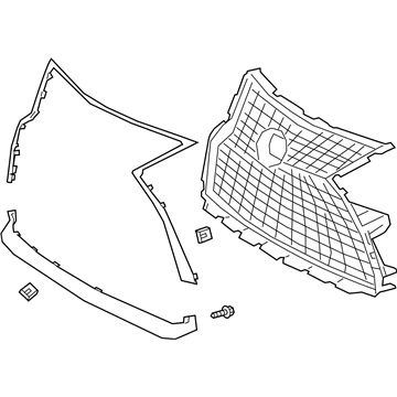 Lexus 53101-0E420 Grille Sub-Assembly, Rad